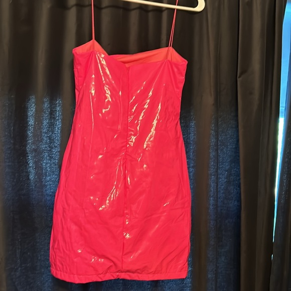 Fashion Nova Brand New Plastic Pink Mini Dress - Picture 7 of 8